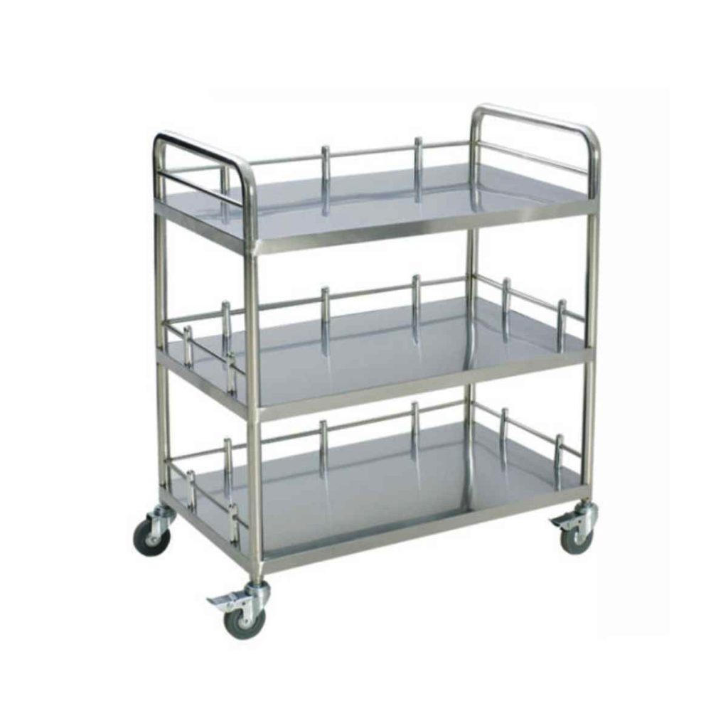 3 Layers Instrument Trolley - Medical Grade Professional (Healthcare)