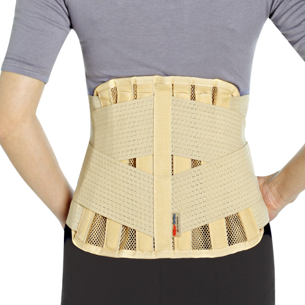 Super Ortho Breathable Lumbar Support W/ 6 Stays - Medical Grade Professional (Healthcare)
