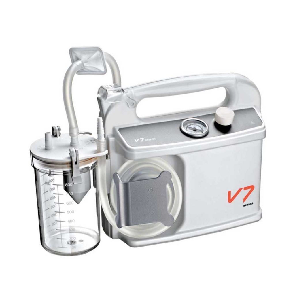 Hersill V7 Plus AC High Vacuum Portable Suction Machine - Medical Grade Professional (Healthcare)