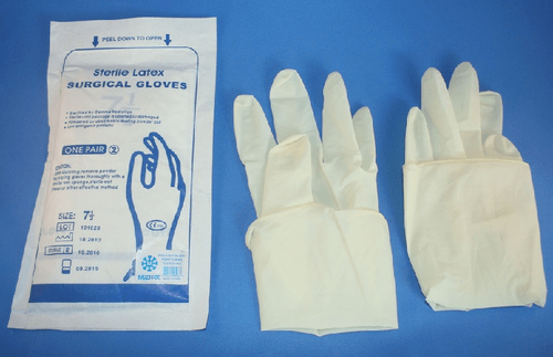 Surgical Gloves - Sterile Latex-Free - Size M (50 Pairs)