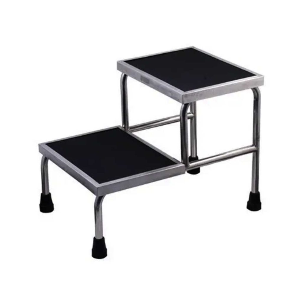 Stainless Steel Hospital Two Step Stool - Medical Grade Professional (Healthcare)