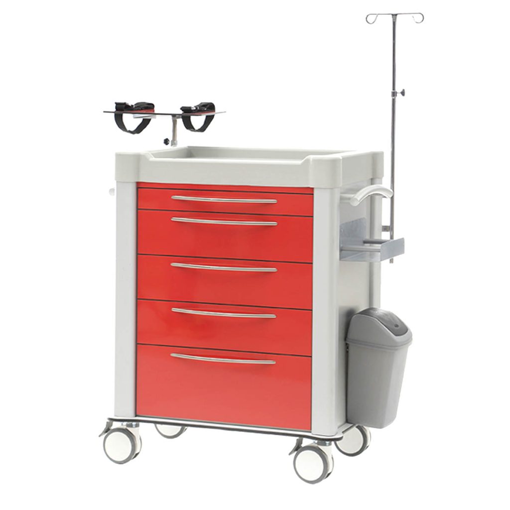 Linealife TECHNOplus TPS-3015 Emergency Cart - Medical Grade Professional (Healthcare)