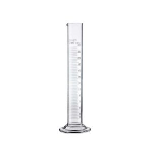 Glass Measuring Cylinder 250ml - Medical Grade Professional (Healthcare)
